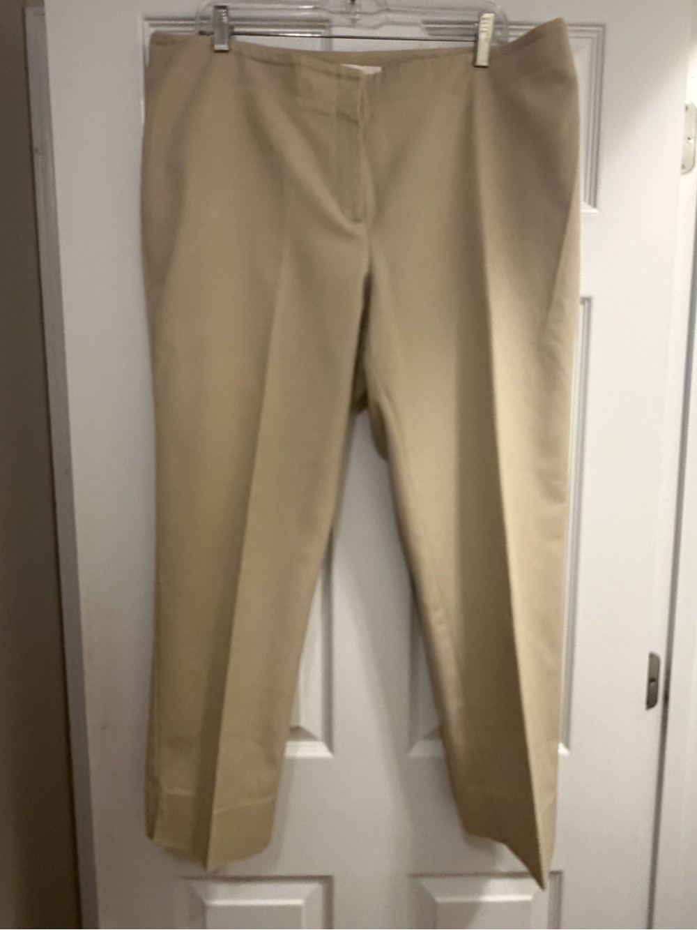 Chico's Women's Tan Straight-Leg Dress Trousers